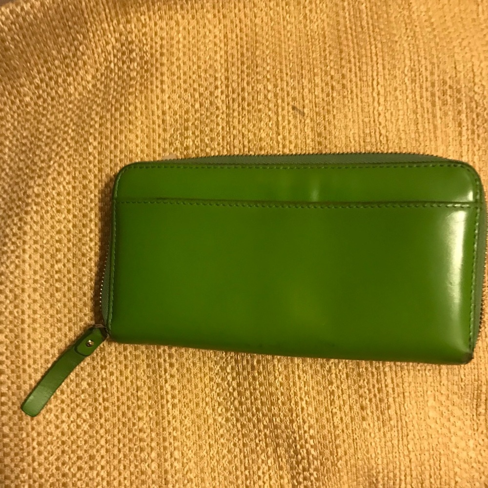 Preowned Green Kate Spade LeatherGreen Wallet